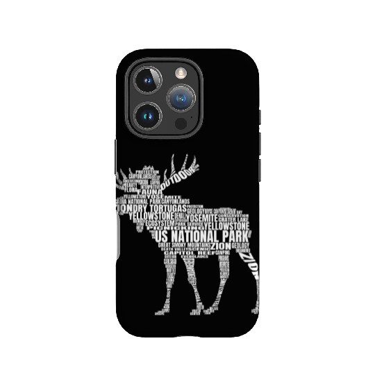 US National Parks Moose Hiking Campground Campingm IPhone Cases