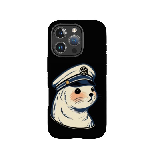 Seal Sailor Cap Boat Captain Cap Boating Seal IPhone Cases
