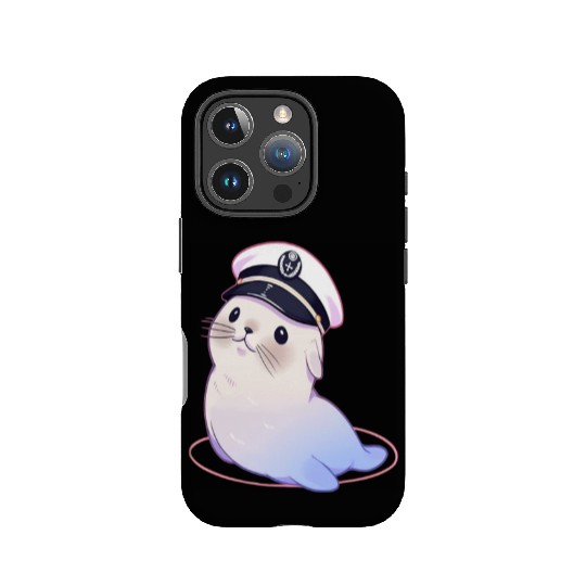 Seal Sailor Cap Boat Captain Cap Boating Seal IPhone Cases