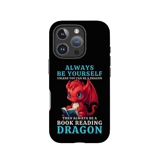 "Always Be Yourself" - Book Reading Red Dragon IPhone Cases