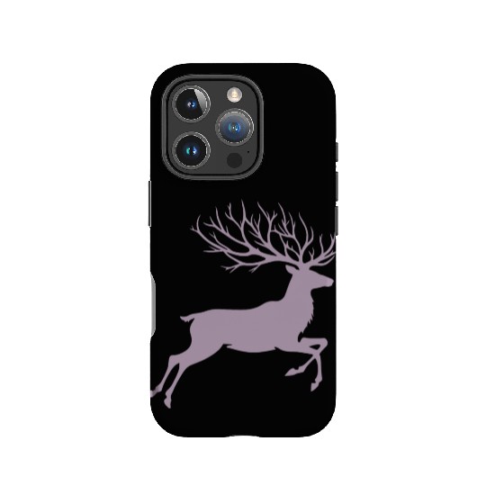 Reindeer silhouette deer antlers Christmas IPhone Cases
