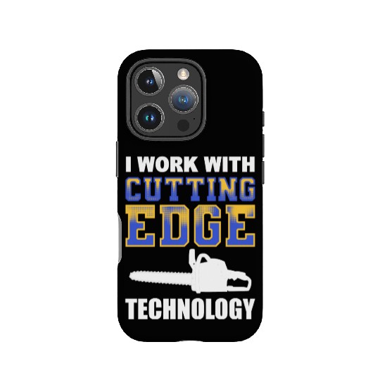 Forest Arboriculturist Lumberjack Chainsaw Logo IPhone Cases