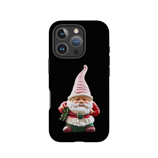 garden gnome christmas tree IPhone Cases
