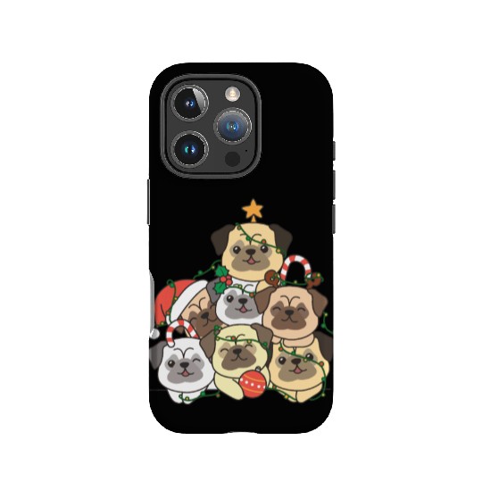 Pug Christmas Tree Funny Animal Christmas IPhone Cases