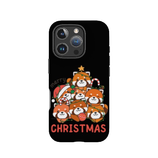 Red Panda Christmas Tree Merry Christmas IPhone Cases