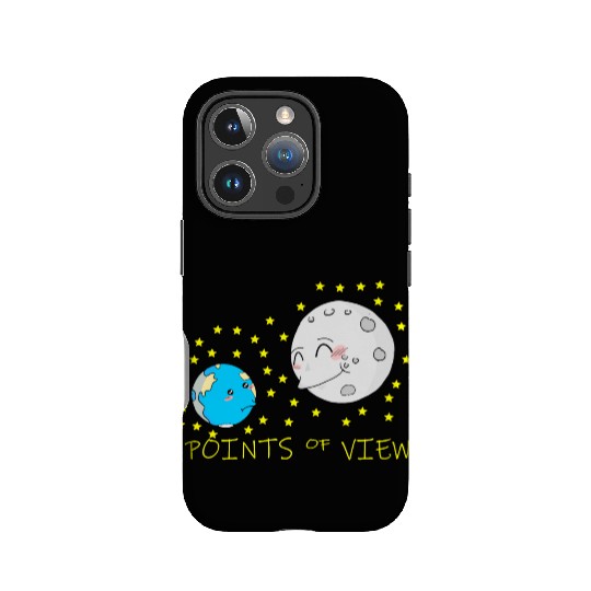 Cute Moon and Earth Positive Points of View Design IPhone Cases