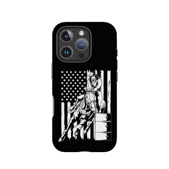 4th Of July Cowgirl Barrel Racing American Flag IPhone Cases