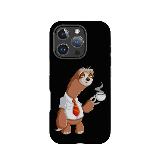 Smiling Sloth With Coffee IPhone Cases
