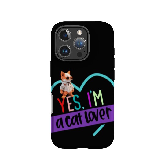 YES, I'M A CAT LOVER, cat, space cat, Pet lovers IPhone Cases