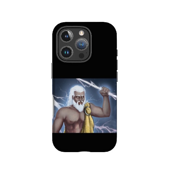 A Titan holding a lightning bolt IPhone Cases