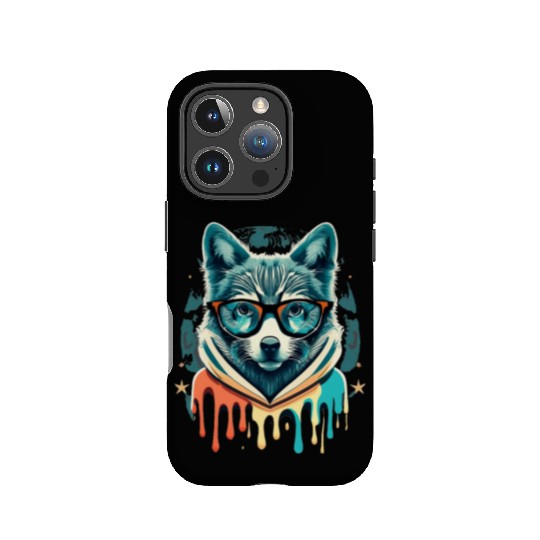 Hipster Wolf Drip IPhone Cases
