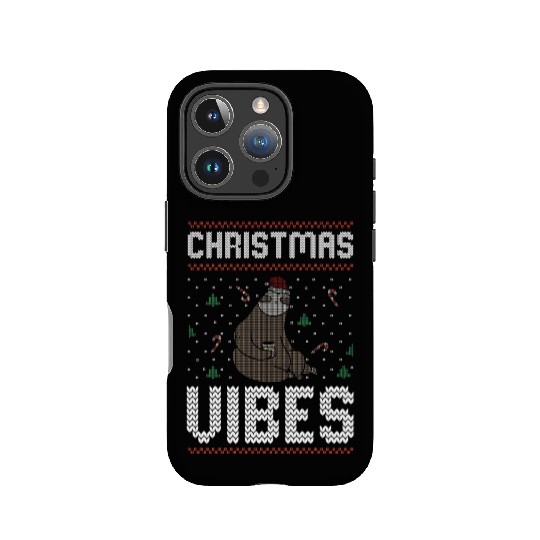 Sloth Christmas Vibes Ugly Sweater IPhone Cases