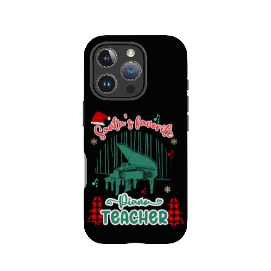 Santa’s Favorite Piano Teacher - Merry Christmas IPhone Cases