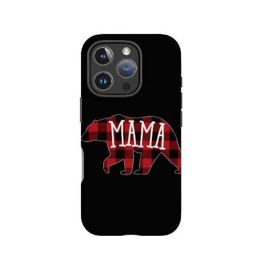 Mama Bear Buffalo Plaid Mama Bear IPhone Cases