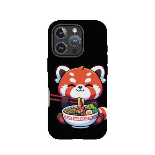 Cute Red Panda Eats Ramen Noodles Red Panda IPhone Cases