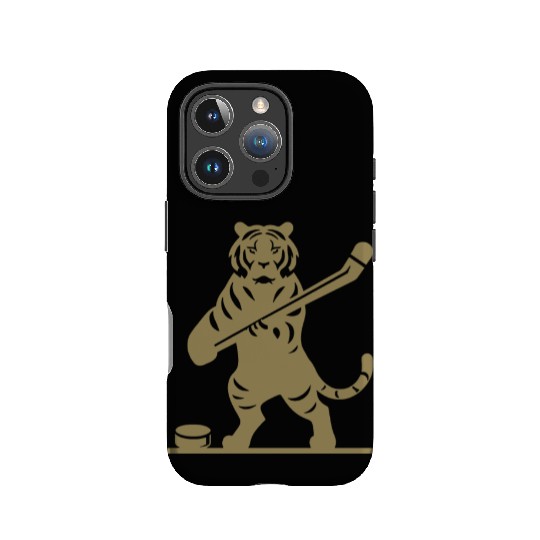 Tiger Hockey Player Silhouette IPhone Cases