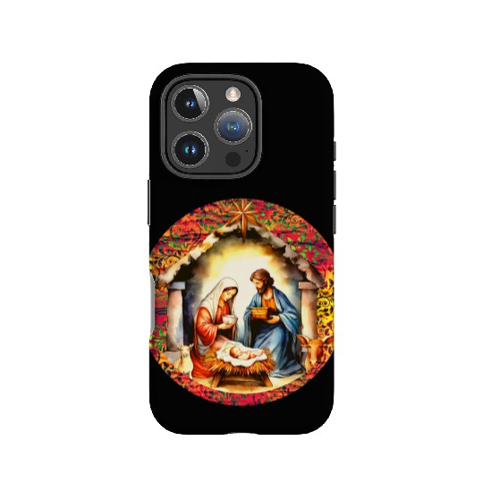 Nativity scene with Mary Joseph Baby Jesus IPhone Cases