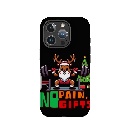 No pain no gifts funny reindeer IPhone Cases