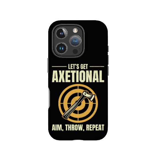 Axetional Axe Throwing Bullseye Aim Throw Repeat IPhone Cases