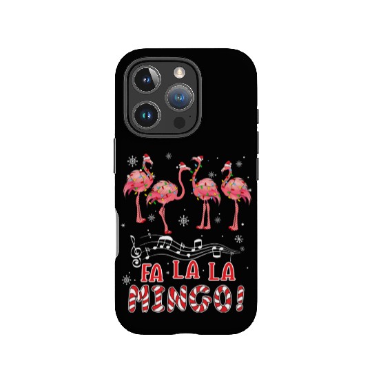 Candy Cane Flamingoes Fa La La Mingo Flamingo IPhone Cases