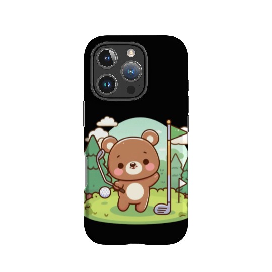 Golfing bears IPhone Cases