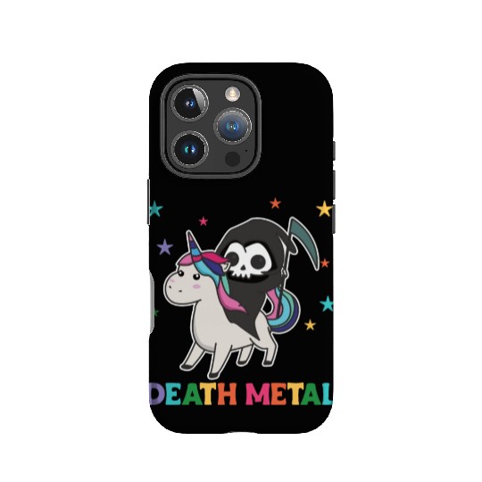 Death Metal - Death Riding Unicorn Funny Unicorn IPhone Cases