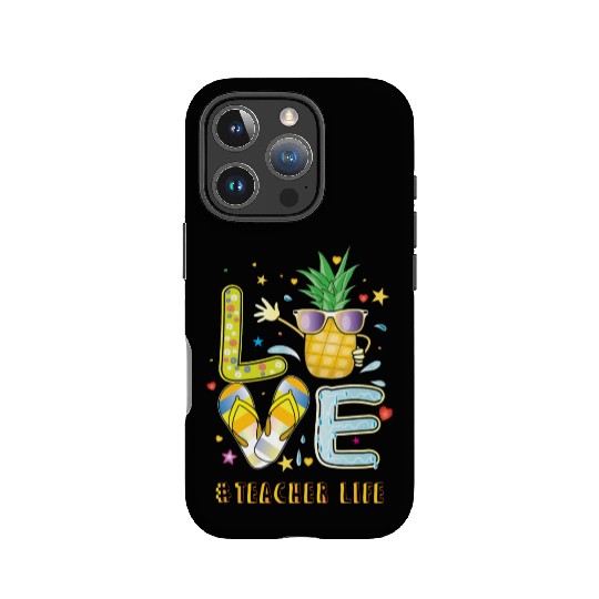 Teacher Life Pineapple Sunglasses Flip Flop IPhone Cases