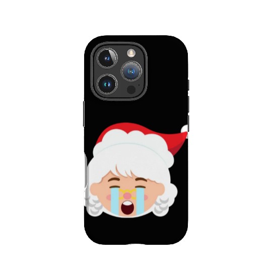 Mrs Claus Emoticons Crying Out Loud Christmasfunny IPhone Cases