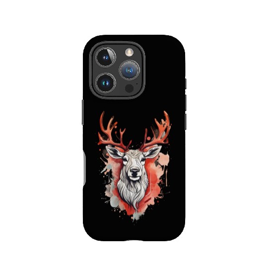 Reindeer Sublime Antler Silhouette Top IPhone Cases