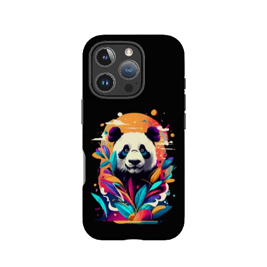 Giant Panda Colourful - Cute Panda Bear Bamboo IPhone Cases