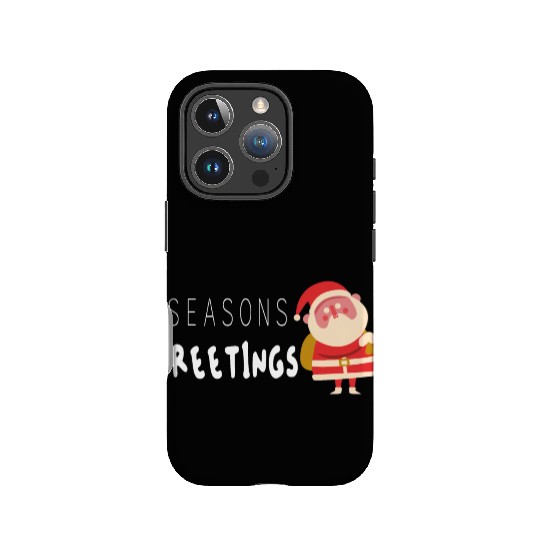 Seasons greetings Christmas outfits IPhone Cases