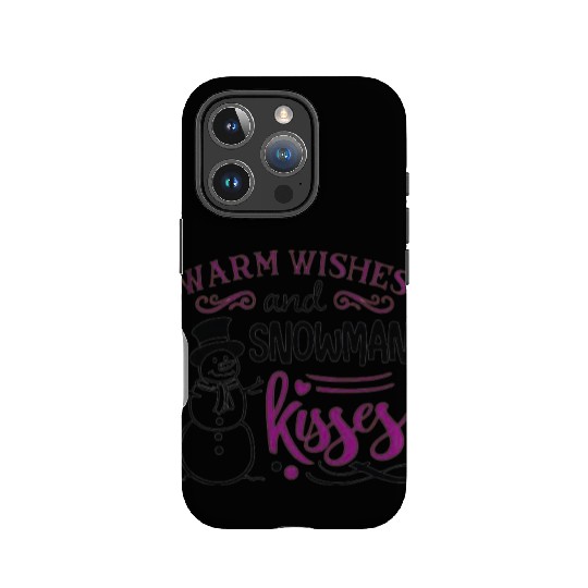 Warm wishes and Snowman kisses IPhone Cases