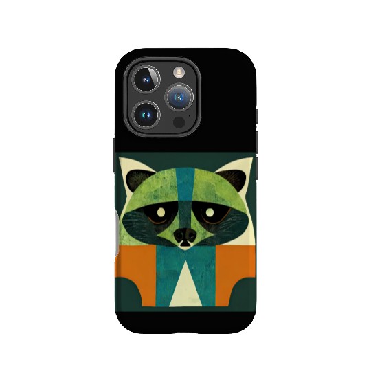 Deco Raccoon - Zombie Green IPhone Cases