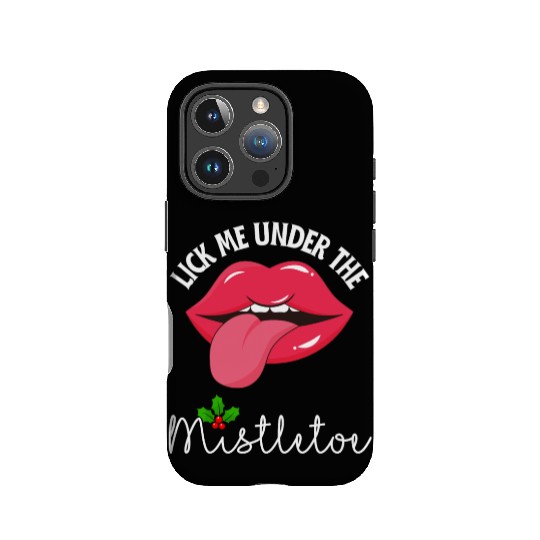 Lick me under the mistletoe ugly Christmas sweater IPhone Cases
