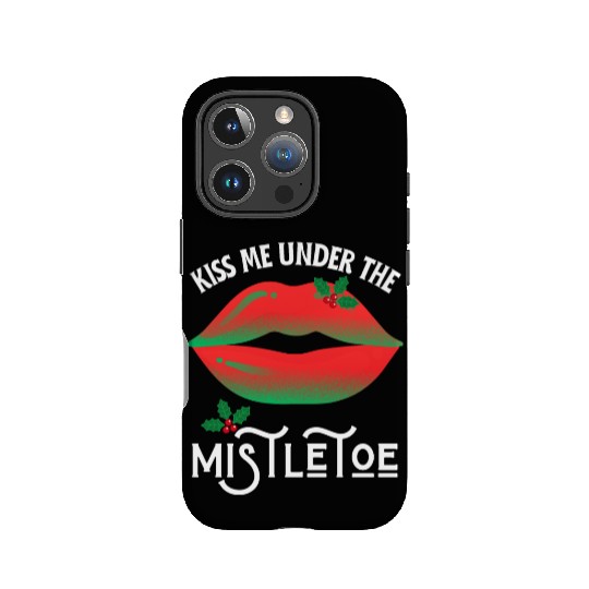 Kiss me under the Mistletoe Ugly Christmas Sweater IPhone Cases