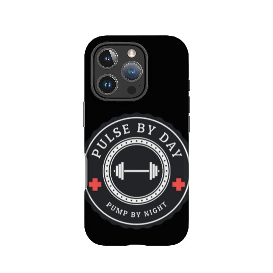 Pulse by Day, Pump by Night, Gym Nurse, Fitness Nu IPhone Cases