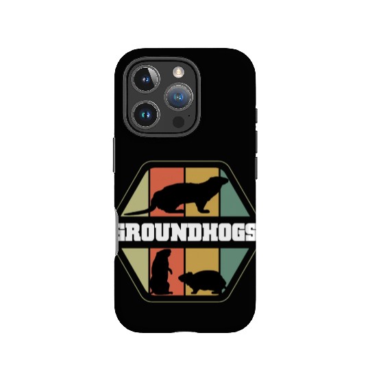 Groundhogs Silhouette Retro Vintage Groundhog Day IPhone Cases