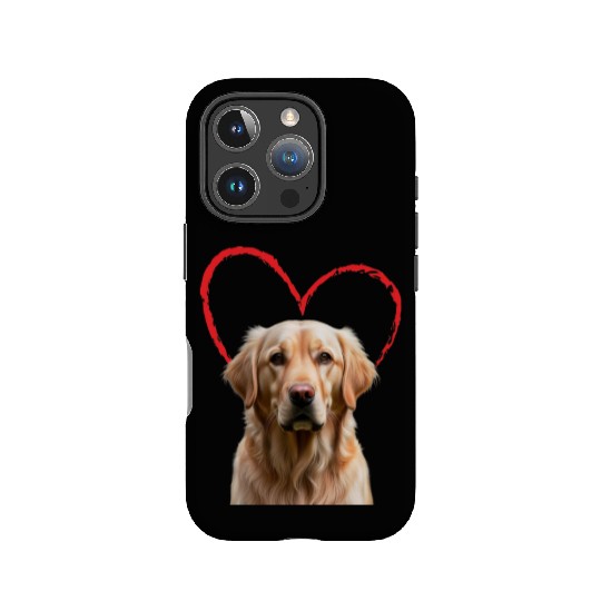 Golden Retriever Embraced by Love Knows No Bounds IPhone Cases
