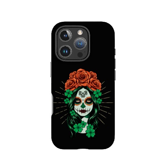 St Patrick's Day Dia De Los Muertos Calavera IPhone Cases