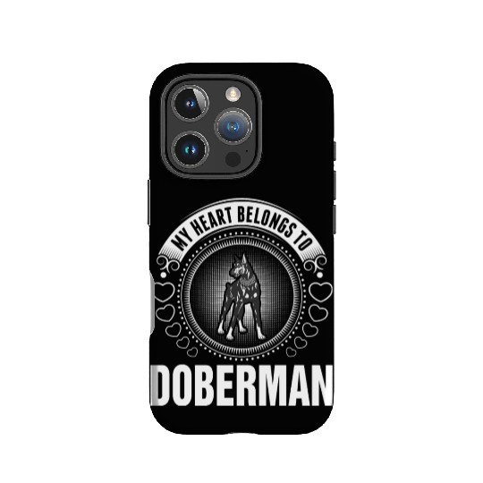 My Heart Belongs To Doberman Dog IPhone Cases