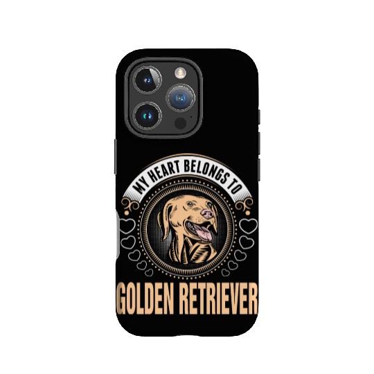 My Heart Belongs To Golden Retriever Dog IPhone Cases