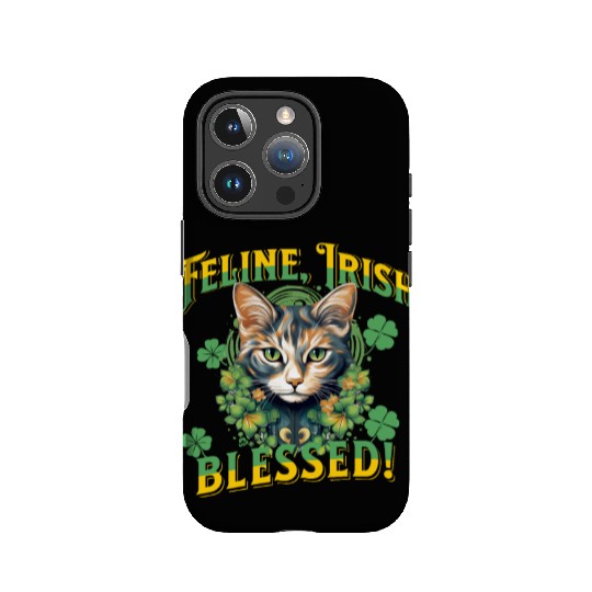 FELINE IRISH BLESSED Feline Kitty Design IPhone Cases