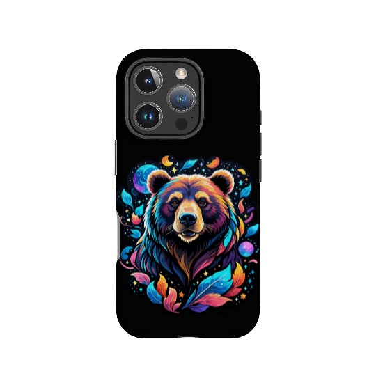 Mystical Galaxy Bear - Celestial Wilderness Art IPhone Cases