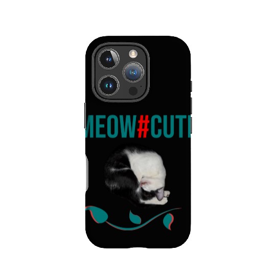 Meow cute baby cat sleep IPhone Cases