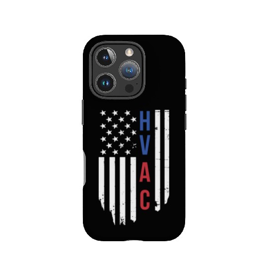 HVAC Technician US American Flag HVAC Mechanic IPhone Cases