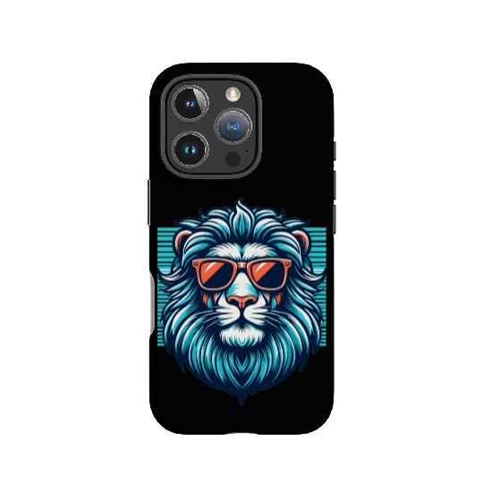 Chill Monarch - Lion with Sunglasses Retro IPhone Cases