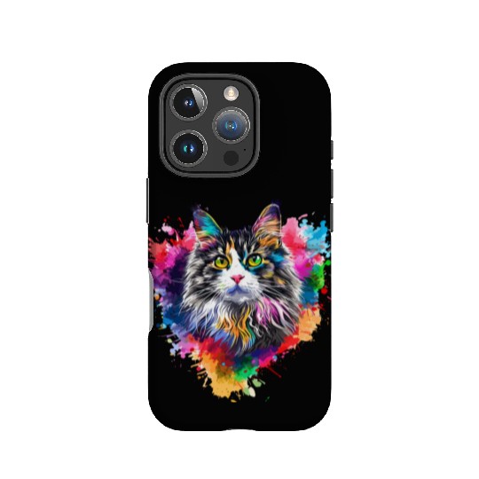 Colorburst Whiskers Rainbow Heart IPhone Cases