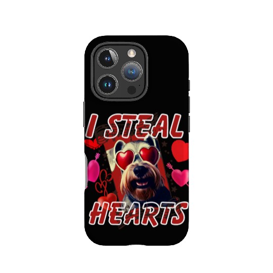 Happy valentine day,I steal hearts puppy lover IPhone Cases