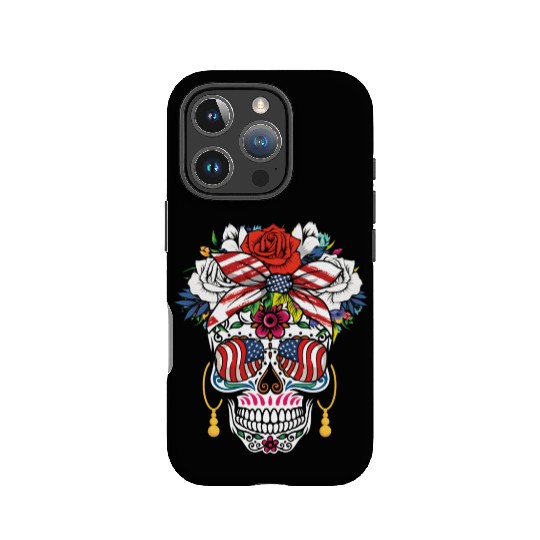 July 4Th Us Flag Dia De Los Muertos 4Th Of July In IPhone Cases