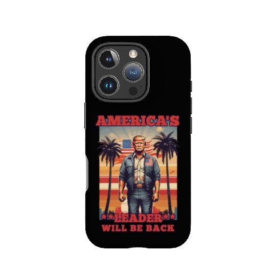 AMERICA'S LEADER WILL BE BACK, DONALD TRUMP RETRO IPhone Cases